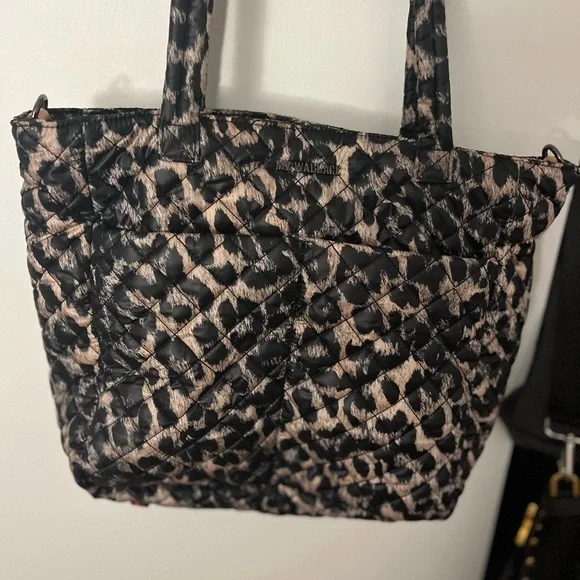 MZ Wallace Black and Tan Textured Tote - Picture 10 of 10